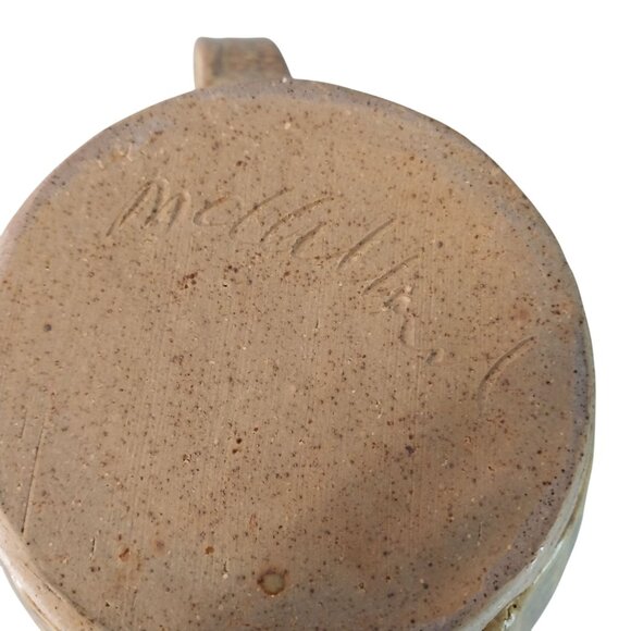 Signed McClellan Art Pottery Vase With Raised Grapes Large - Picture 6 of 8